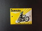 Emaille gebold SAROLEA reclamebord reclame bord, Ophalen of Verzenden, Zo goed als nieuw, Reclamebord