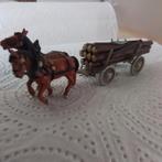 H0 Boerenwagen met Houtlading & Paarden, Ophalen of Verzenden