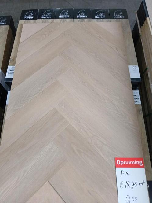 PVC Visgraat, Huis en Inrichting, Stoffering | Vloerbedekking, Nieuw, Overige typen, Crème, Beige, 75 m² of meer, Ophalen