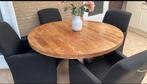 Eettafel met stoelen, Huis en Inrichting, Complete eetkamers, Ophalen of Verzenden, Zo goed als nieuw, 4 tot 6 stoelen