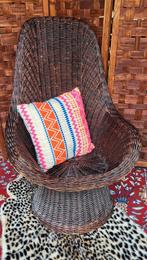 Ibiza/Hippie/Retro/Rieten/Pauwenstoel/Troon/Stoel, Antiek en Kunst, Ophalen of Verzenden