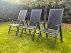3 tuinstoelen antraciet, Tuin en Terras, Ophalen, Gebruikt, Kunststof