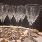 Prachtige loodkristallen wijnglazen set van 4 stuks 19x8 cm, Antiek en Kunst, Antiek | Glas en Kristal, Ophalen of Verzenden