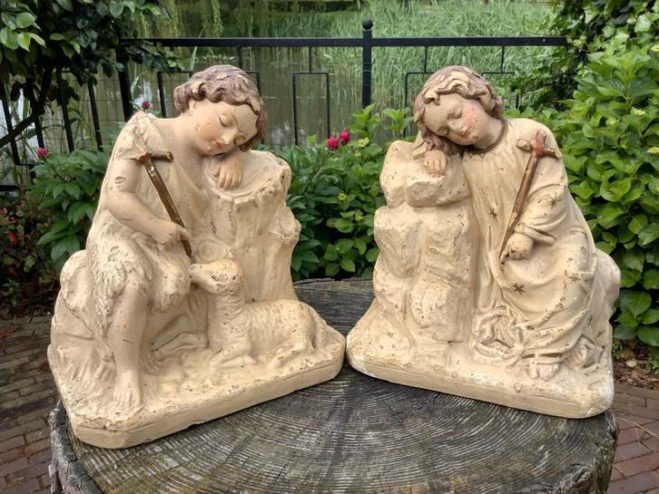 Heiligenbeelden ❤️ kerstbeelden Jezus & Janneke, Antiek en Kunst, Antiek | Religie, Ophalen of Verzenden