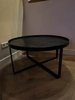 Zwarte Salontafel Rond - Industrieel, Huis en Inrichting, Ophalen, Gebruikt, Rond, 50 tot 100 cm
