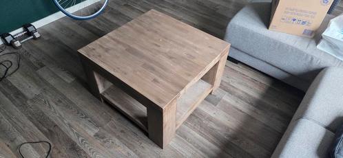 Salontafel 75 x 75 x 45,5 cm massief acacia hout, Huis en Inrichting, Tafels | Salontafels, Gebruikt, Minder dan 50 cm, 50 tot 100 cm