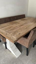 Eettafel + eetkamerbank + 2eetkamrrstoelen, Huis en Inrichting, Complete eetkamers, Ophalen of Verzenden, Gebruikt