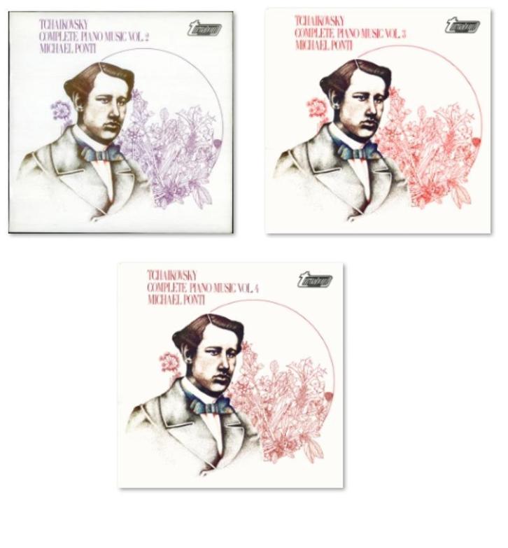 Tchaikovsky Michael Ponti Complete Piano Music Vol.2-3-4 3LP, Cd's en Dvd's, Vinyl | Klassiek, Zo goed als nieuw, Classicisme