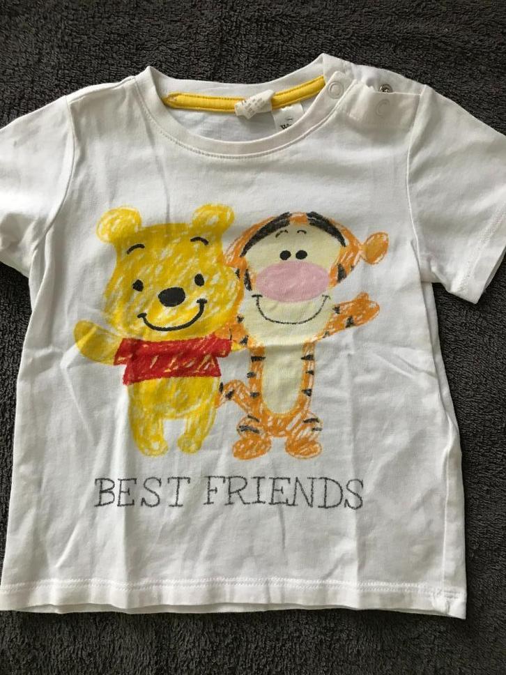 lief tshirt Winnie & Tijgetje maat 74 H&M zgan, Kinderen en Baby's, Babykleding | Maat 74, Zo goed als nieuw, Meisje, Shirtje of Longsleeve
