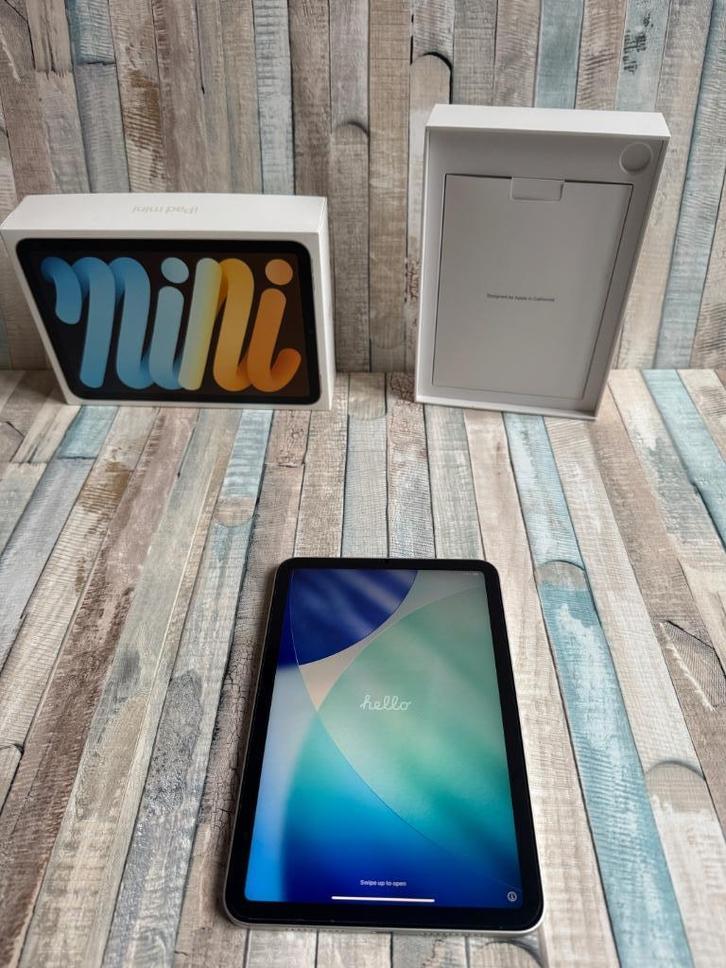 Apple iPad mini 6, 256GB, Starlight, wifi, incl. doos. zgan, Computers en Software, Apple iPads, Zo goed als nieuw, Apple iPad