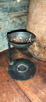 Gietijzeren kandelaar geurbrander geur brander oliebrander, ., Zwart, Ophalen of Verzenden, Zo goed als nieuw