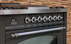 🔥Luxe Fornuis Boretti 90cm antraciet rvs GASOVEN frytop, 60 cm of meer, Ophalen of Verzenden, Zo goed als nieuw, Energieklasse A of zuiniger