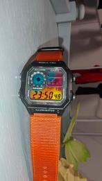 Custom Casio Royale AE-1200 - Oranje Band, Sieraden, Tassen en Uiterlijk, Horloges | Heren, Casio, Kunststof, Gebruikt, Polshorloge