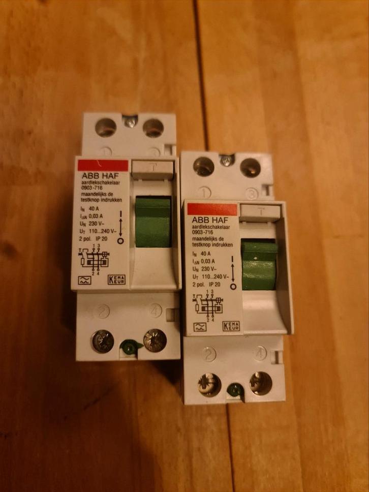 ABB HAF aardlekschakelaar 0903-716,   19st beschikbaar, Doe-het-zelf en Verbouw, Elektra en Kabels, Gebruikt, Overige typen, Ophalen