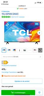 ZGAN grote TCL Televisie 55 inch!, Audio, Tv en Foto, Overige merken, 100 cm of meer, Ophalen of Verzenden, LED