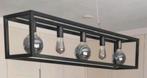 Industriële hanglang incl. lampen en 1 reserve lamp, Ophalen of Verzenden, Zo goed als nieuw, Metaal, Minder dan 50 cm