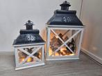 Lantaarn met verlichting met sneeuw, herten, kerstman, Diversen, Kerst, Ophalen, Zo goed als nieuw