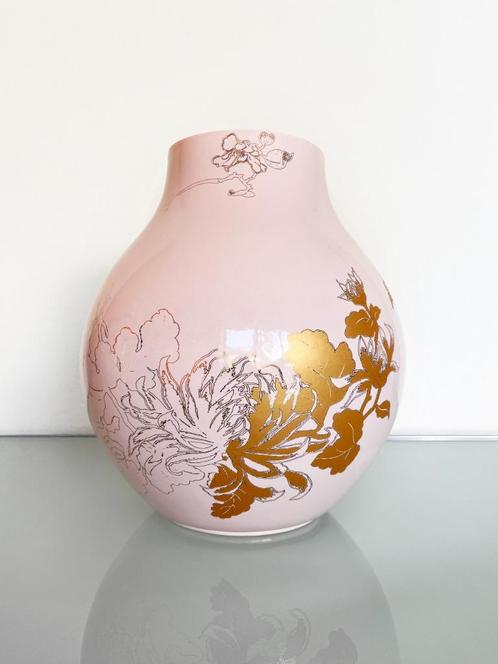 Vintage IKEA Hella Jongerius Jonsberg Roze vaas, Huis en Inrichting, Woonaccessoires | Vazen, Zo goed als nieuw, Overige kleuren