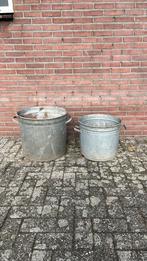 Zinken teilen/emmers, Minder dan 30 cm, Rond, Ophalen of Verzenden, Zo goed als nieuw