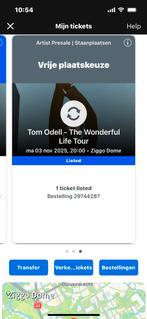 1 ticket voor Tom Odell 3 november, Eén persoon, Overige soorten, Overige typen