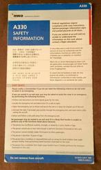 NWA Northwest Airlines A330 flight safetycard, Ophalen of Verzenden, Zo goed als nieuw, Kaart, Foto of Prent