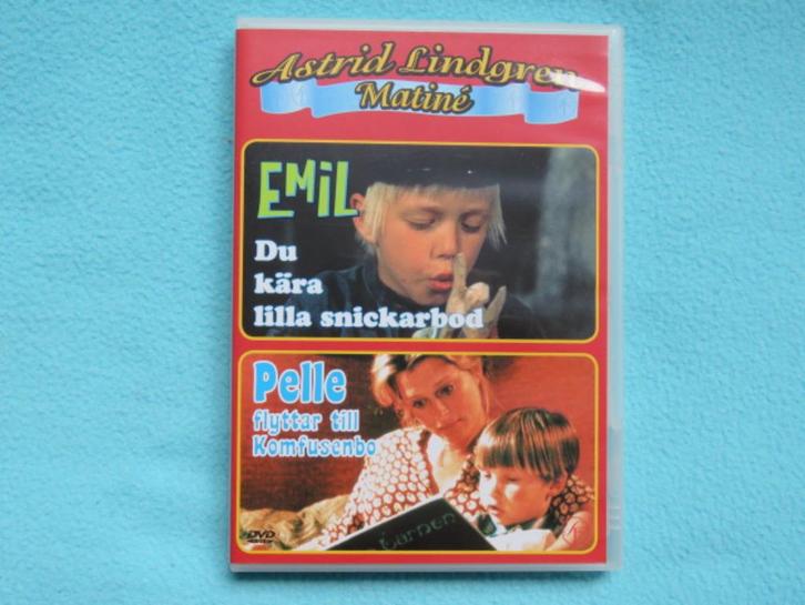 Zweedse DVD: Astrid Lindgren Matiné, 2 films, Emil + Pelle, Cd's en Dvd's, Dvd's | Kinderen en Jeugd, Zo goed als nieuw, Film