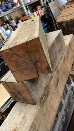 2 eiken balkjes, Doe-het-zelf en Verbouw, Hout en Planken, Ophalen, Eiken, Zo goed als nieuw, 50 mm of meer