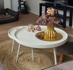 Woood bounds bijzet / salontafels - set van 2, Metaal of Aluminium, Zo goed als nieuw, 75 cm of meer, Modern