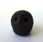 Keramiek beeldje van kleine uil donkerbruin zwart 3491-k, Antiek en Kunst, Ophalen of Verzenden