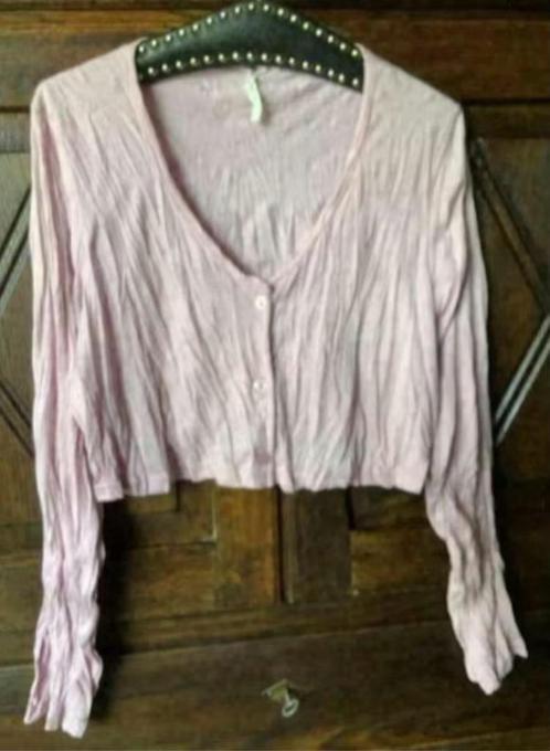 Korter roze, rose kreukelvestje blouse; 46; World of Fashion, Kleding | Dames, Grote Maten, Zo goed als nieuw, Trui of Vest, Roze