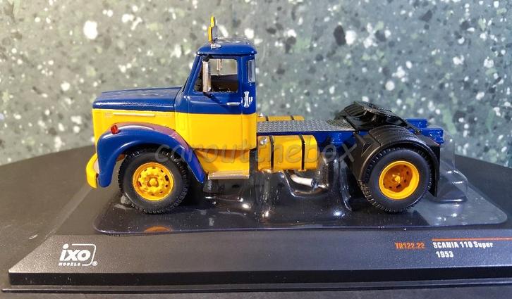 Scania 110 super 1953 blauw geel 1:43 Ixo V781, Hobby en Vrije tijd, Modelauto's | 1:43, Nieuw, Bus of Vrachtwagen, Overige merken