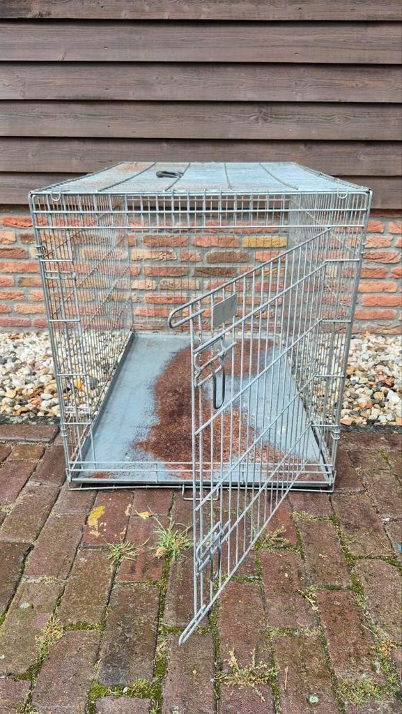 Stalen hondenbench groot, Dieren en Toebehoren, Hondenbenches, Gebruikt, Ophalen
