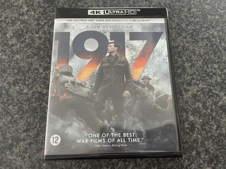 Film: 1917 (4K Ultra HD + Blu-ray), Cd's en Dvd's, Blu-ray, Zo goed als nieuw, Actie, Ophalen of Verzenden