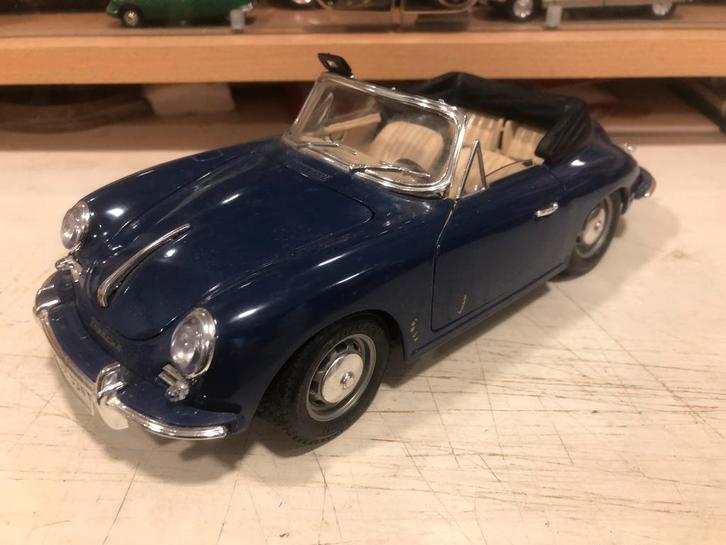 1:18 Opruiming Porsche 356 cabrio Bburago Blauw, Hobby en Vrije tijd, Modelauto's | 1:18, Gebruikt, Auto, Bburago, Ophalen of Verzenden