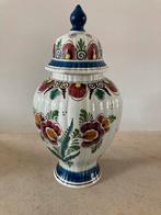 Jaren ‘50 Dekselvaas polychroom Hoogte incl deksel 24 cm, Antiek en Kunst, Antiek | Vazen, Ophalen