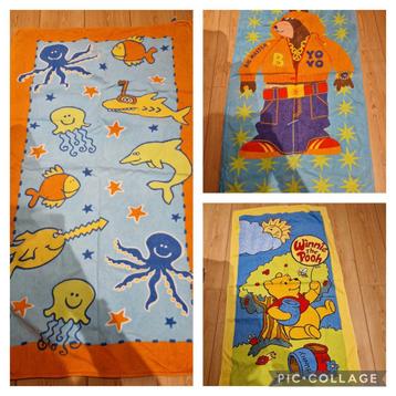3 adhanddoeken dadlakens zeedieren beer winnie the pooh beschikbaar voor biedingen