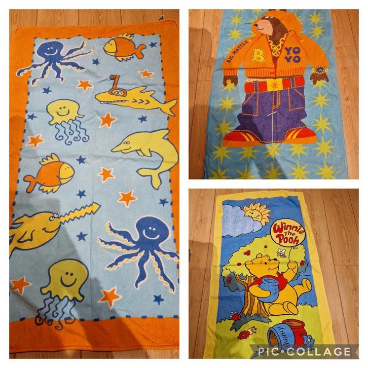 3 adhanddoeken dadlakens zeedieren beer winnie the pooh, Antiek en Kunst, Kunst | Litho's en Zeefdrukken, Ophalen of Verzenden