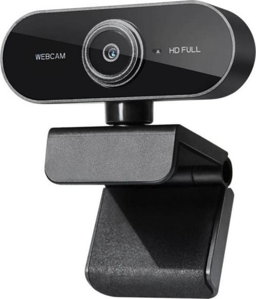 Full HD Webcam, Computers en Software, Webcams, Nieuw, Bedraad, ChromeOS, MacOS, Windows, iOS, Monitorclip, Fotofunctie, Microfoon
