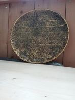 Schaal fruitschaal goudkleurig doorsnee 40 cm, Ophalen of Verzenden, Zo goed als nieuw, Rond, Overige materialen
