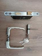 Nemef slot met cilinder en evt. deurklink, Ophalen of Verzenden, Rvs, Slot