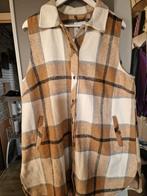 Zhenzi Gilet Ruitjes Maat M, Maat 38/40 (M), Zhenzi, Beige, Ophalen of Verzenden