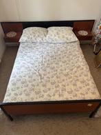 Vintage teakhouten bed, Ophalen, Eenpersoons, 180 cm, 200 cm