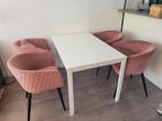4 mooie grote roze eetkamerstoelen, Huis en Inrichting, Gebruikt, 50 tot 100 cm, Rond, 50 tot 100 cm