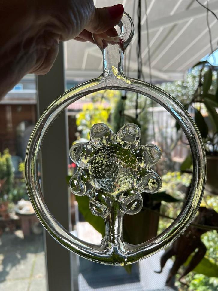 Vintage Kosta Boda Raamhanger~Suncatcher Zonnebloem Vallien, Antiek en Kunst, Kunst | Designobjecten, Ophalen of Verzenden