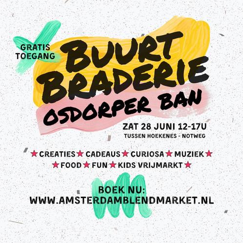 Boek je kraam: 28 juni BuurtBraderie, gratis toegang, Tickets en Kaartjes, Evenementen en Festivals
