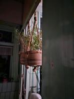 4 rotan bloempotten XL hangend, incl bevestiging, Tuin en Terras, 25 tot 40 cm, Overige materialen, Gebruikt, Rond