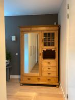 Grenen linnenkast, Huis en Inrichting, Kasten | Kledingkasten, Ophalen, Gebruikt, Met hangruimte, 200 cm of meer