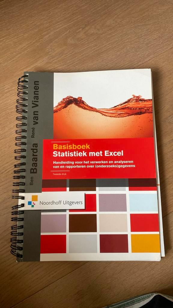 Ben Baarda - Basisboek statistiek met Excel, Boeken, Wetenschap, Zo goed als nieuw, Ophalen of Verzenden