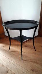 BIJZETTAFEL MET AFNEEMBAAR DIENBLAD, Ophalen of Verzenden, Rond, Hout, Minder dan 55 cm