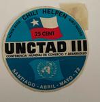 Sticker Chili helpen Unctad III 1972 giro 100200, Ophalen of Verzenden